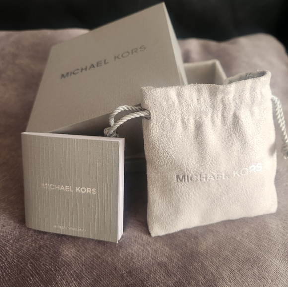 NWT Michael Kors Rhinestone stud hoop earrings - Picture 3 of 3